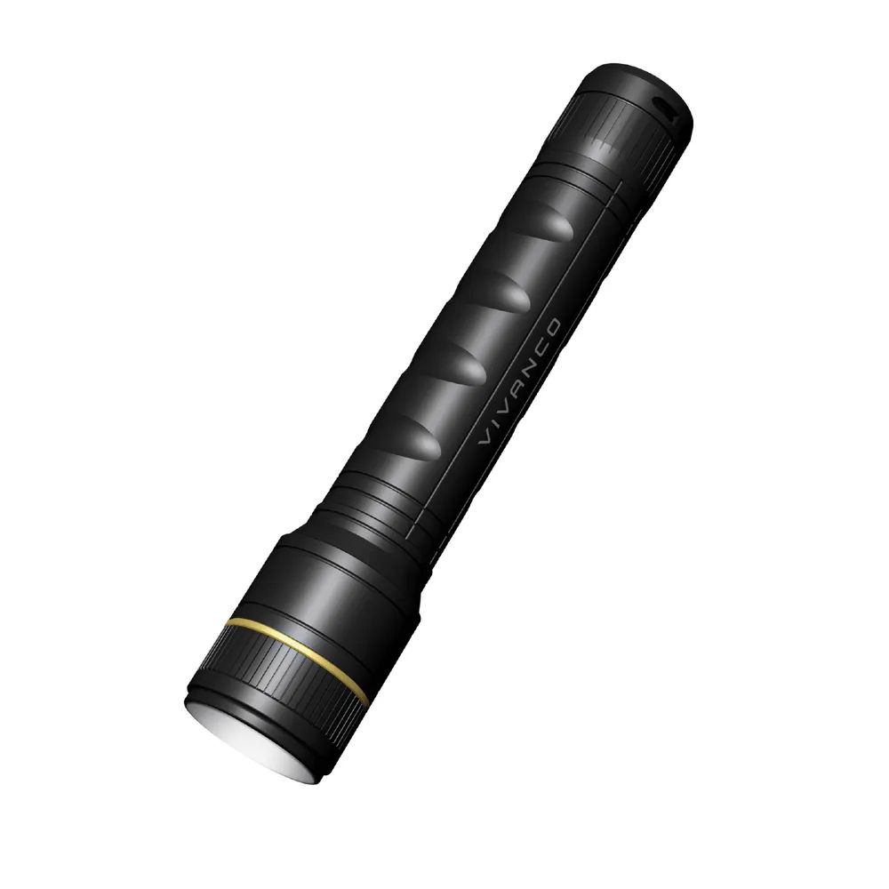 VIVANCO LED Taschenlampe, 5W, 500 lm, 500m Leuchtweite, 4 Leuchtmodi, IP44