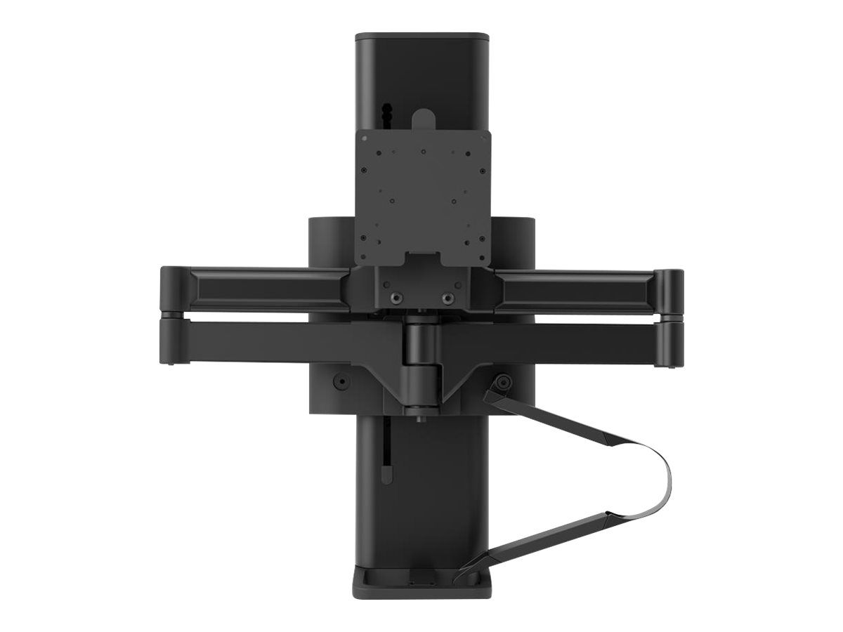 Ergotron TRACE - Befestigungskit (Pivot, Basis, VESA-Abstandshalter, Hubsäule, Verlängerungsarm, 2-teilige Tischklemme) - Konstante Krafttechnologie - für LCD-Display - mattschwarz - Bildschirmgröße: 54.6-96.5 cm (21.5-38")