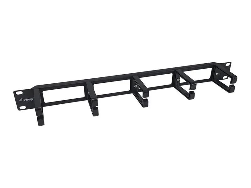 Equip Kabelführungsplatte für Schaltschrank - RAL 9005, Schwarz - 1U - 48.3 cm (19")
