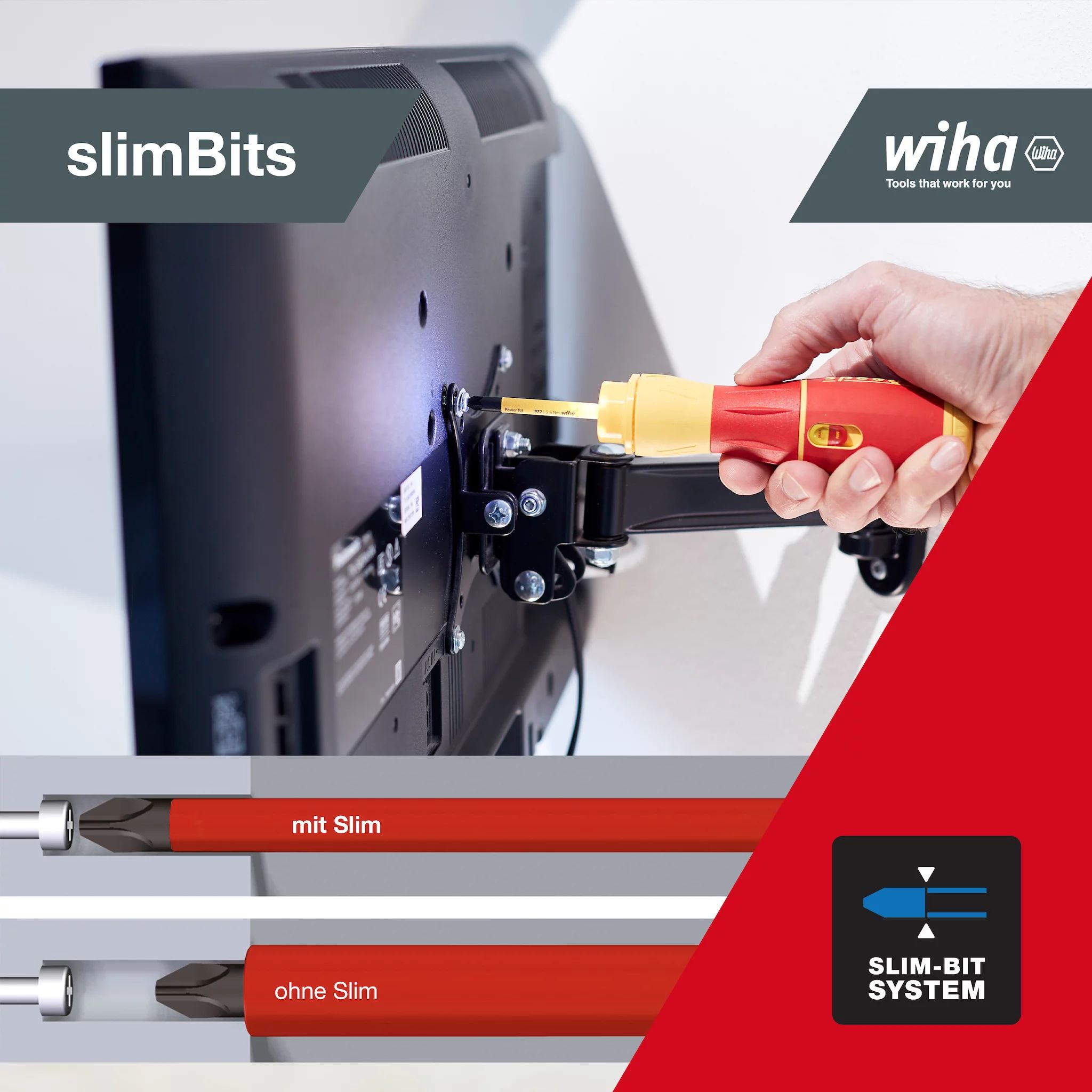 Wiha E-Schraubendreher speedE® II electric 7-tlg mit slimBits, Batterien und USB-Ladegerät in L-Boxx