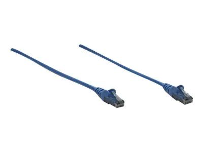 Intellinet Network Patch Cable, Cat6, 1m, Blue, CCA, U/UTP, PVC, RJ45, Gold Plated Contacts, Snagless, Booted, Lifetime Warranty, Polybag - Patch-Kabel - RJ-45 (M)