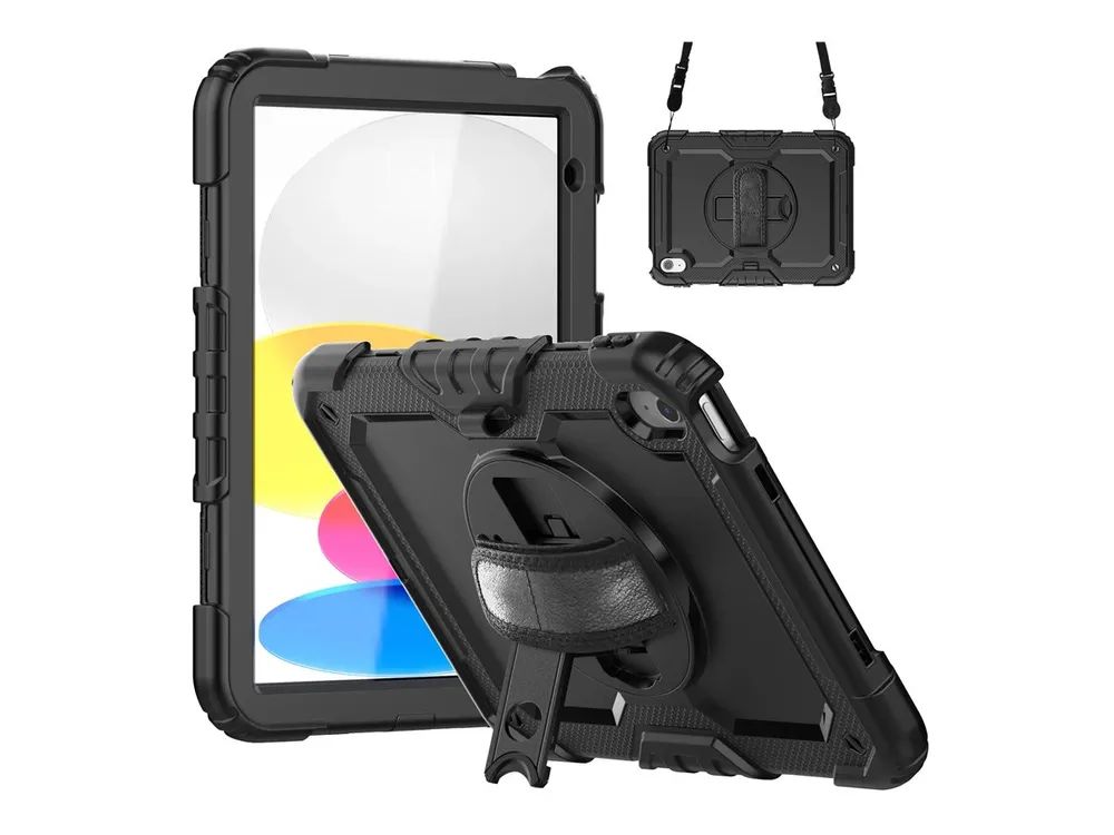 DEQSTER 360° - Hintere Abdeckung für Tablet - widerstandsfähig - Polycarbonat, Thermoplastisches Polyurethan (TPU)