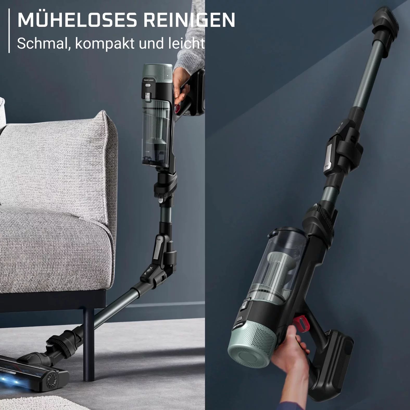 Rowenta RH7A35 Akku-Staubsauger X-FORCE FLEX 10.80 - Salbeigrün