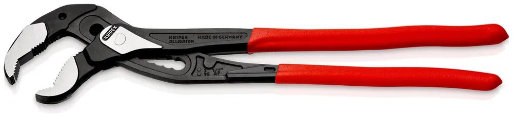 KNIPEX Alligator® XL Rohr- und Wasserpumpenzange mit rutschhemmendem Kunststoff überzogen schwarz atramentiert 400 mm