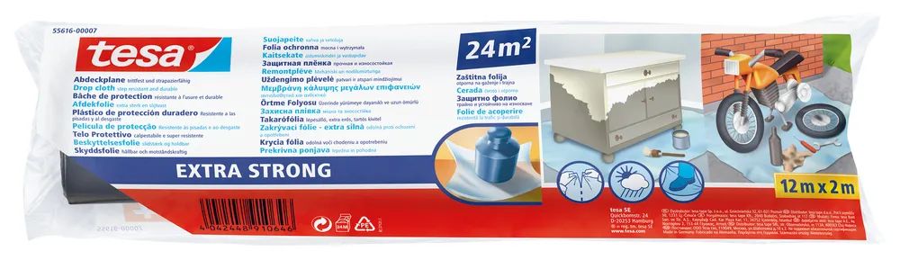 Tesa Abdeckplane EXTRA STRONG 2.0 x 12.0 m transparent 55616-00007-01