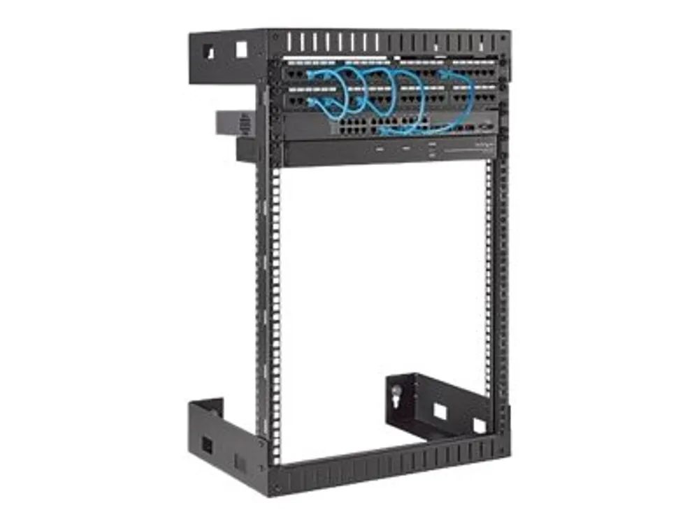 StarTech.com 15 HE wandmontage Server Rack - 30,5cm tief - Open Frame - Netzwerk Rack - 2 Post Rack - Schrank - geeignet für Wandmontage - Schwarz - 15U - 30.5 cm (12")