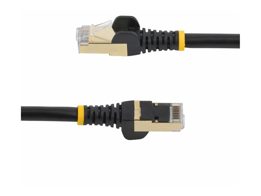 StarTech.com 1,5m CAT6a Kabel - Schwarz - Patchkabel - STP- Snagless-RJ45 - Patch-Kabel - RJ-45 (M)