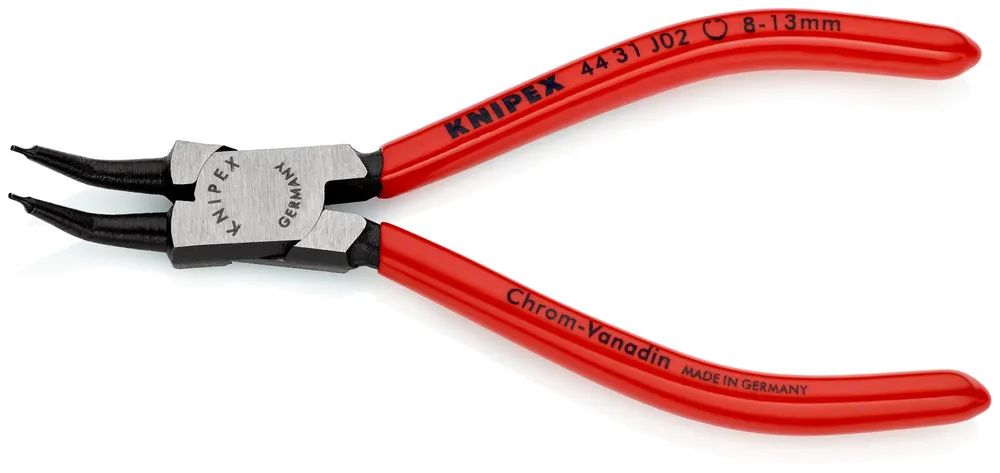 KNIPEX Sicherungsringzange für Innenringe in Bohrungen 45° gewinkelt mit Kunststoff überzogen schwarz atramentiert 140 mm
