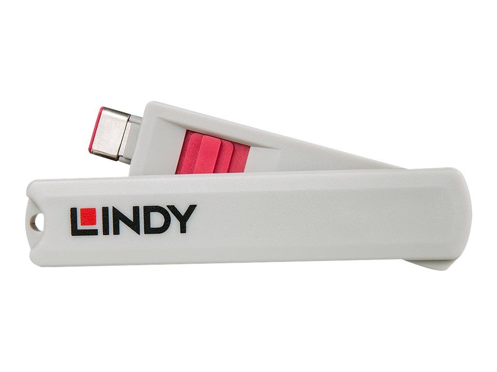 Lindy Schloss für USB-C-Port - Rot