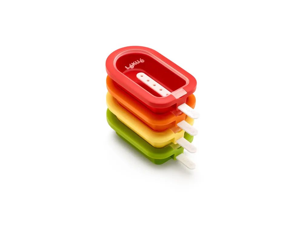 Lékué Stapelbare Mini Stieleisformen, 4er-Set - Mixed