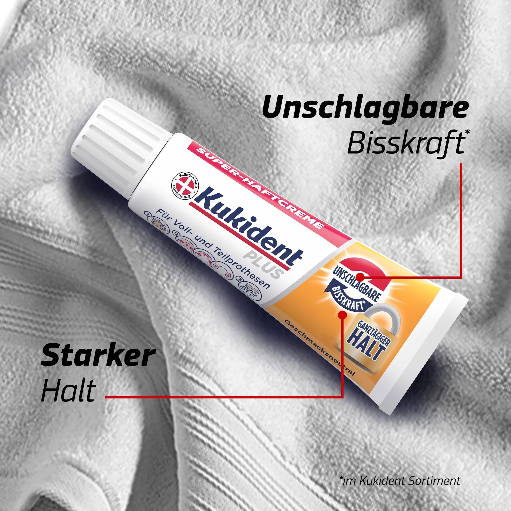 Kukident Plus Haftcreme Unschlagbare Bisskraft 57g