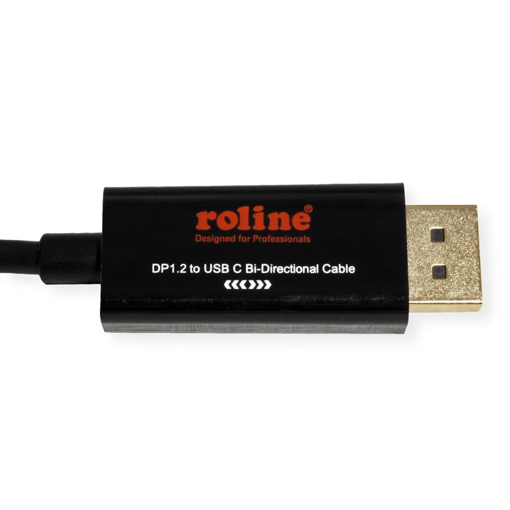 ROLINE USB Typ C - DisplayPort, v1.2, bidirektionales Adapterkabel, ST/ST, 2 m