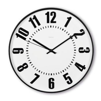 Hama Wanduhr "Formentera", Ø 35 cm, ohne Ticken, Schwarz/Weiß