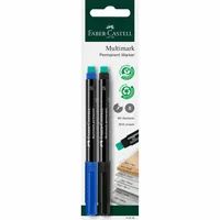 FABER-CASTELL Marker Multimark permanent S bl/sw 2x BK