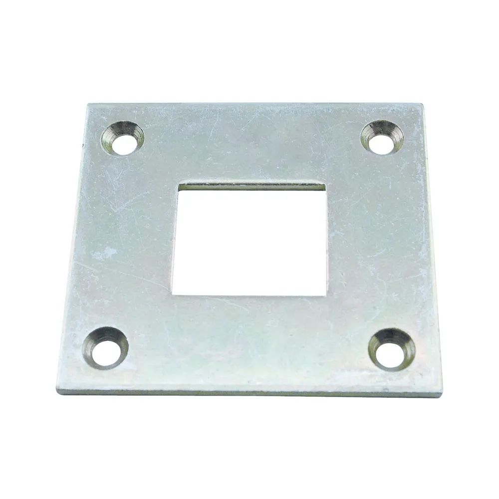 Strenger Bodenschließblech für Treibriegelstange 16 x 16 mm, verzinkt