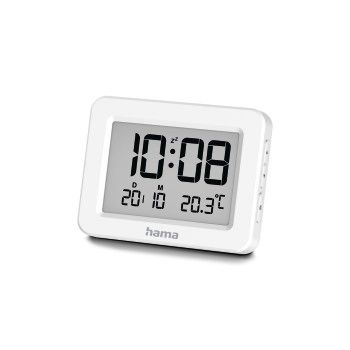 Hama Digitaler Wecker "Kos", LCD, Weiß