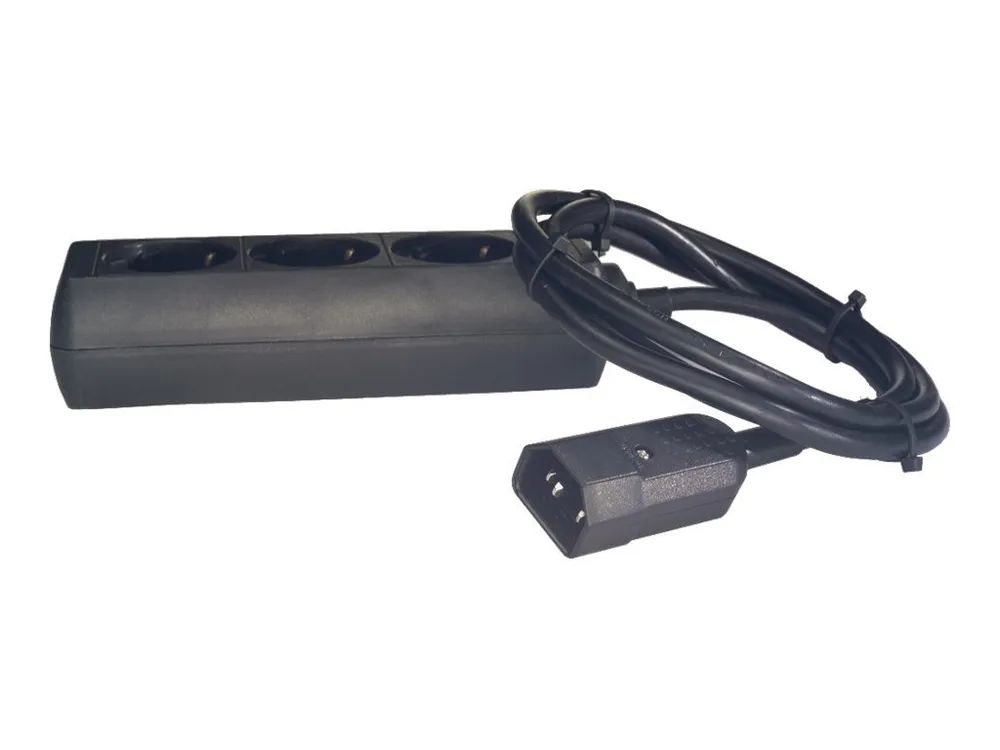 ONLINE USV Steckdosenleiste - Eingabe, Eingang IEC 60320 C14 - Ausgangsanschlüsse: 3 (power CEE 7/7)