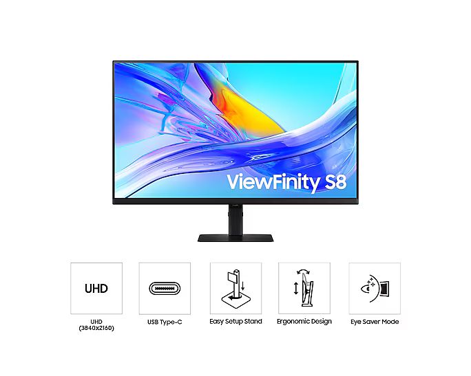 Samsung ViewFinity S8 S27D800UAU - S80UD Series - LED-Monitor - USB - 68 cm (27")