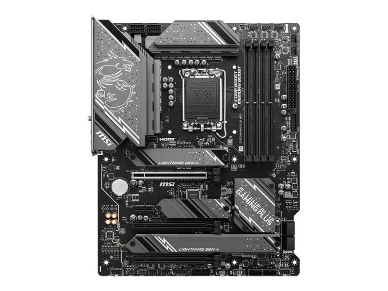 MSI Z790 Gaming Plus Wifi - Motherboard - ATX - LGA1700-Sockel - Z790 Chipsatz - USB-C 3.2 Gen 2x2, USB 3.2 Gen 2, USB 3.2 Gen 1, USB-C 3.2 Gen2 - 2.5 Gigabit LAN, Wi-Fi 6E, Bluetooth - Onboard-Grafik (CPU erforderlich)