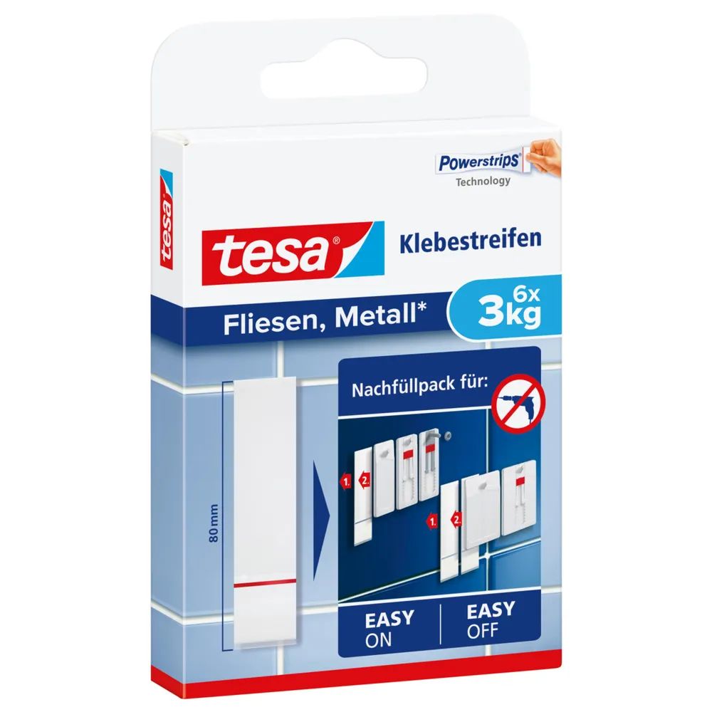 Tesa Klebestreifen Fliesen & Metall bis 6St.
