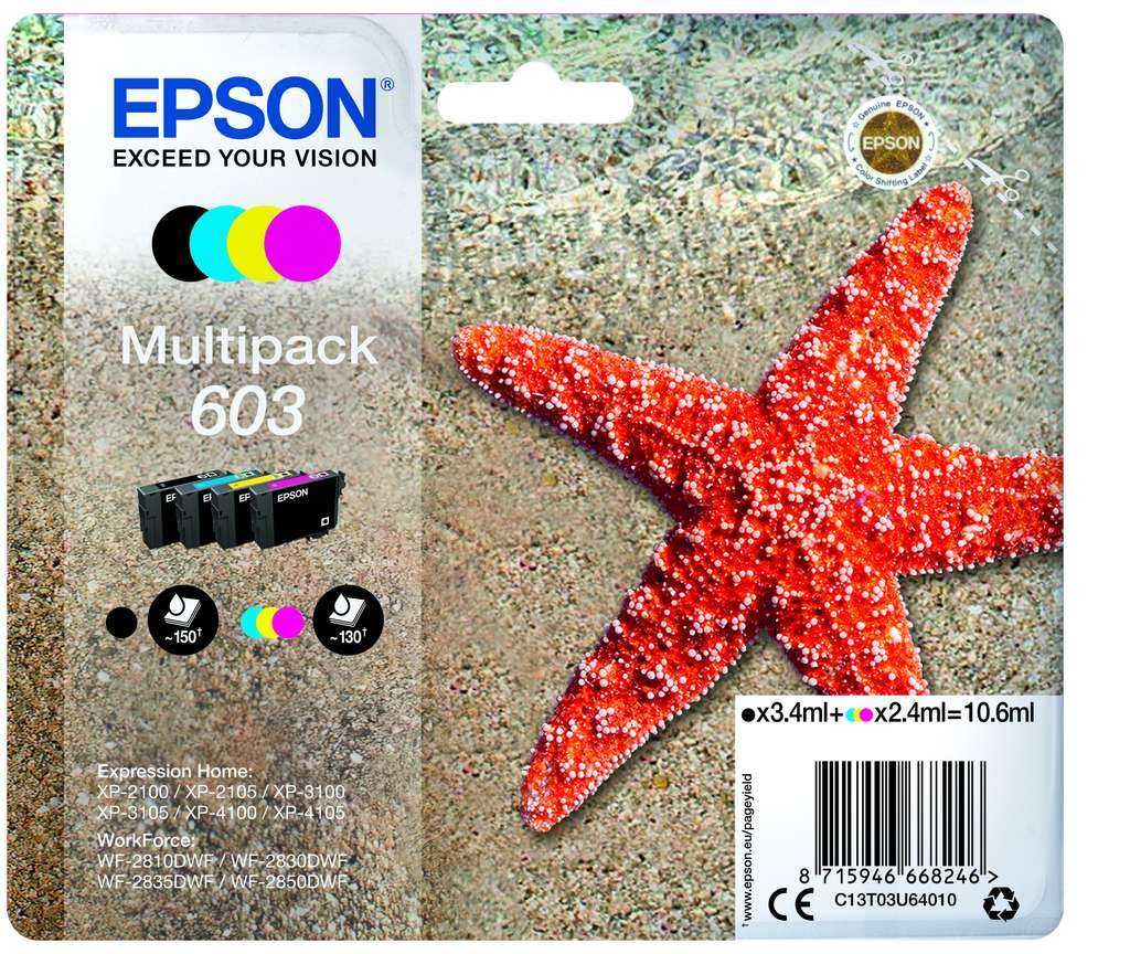Epson 603 Tinte Seestern Multi, Standard, 4 Farben