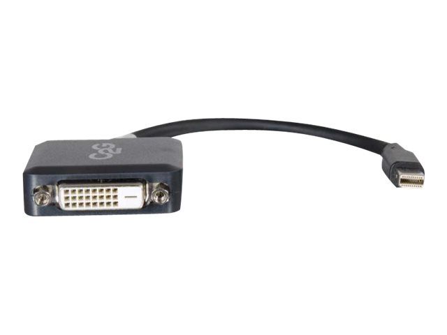 C2G 20cm Mini DisplayPort to DVI Adapter - Thunderbolt to Single Link DVI-D Converter M/F - Black - DisplayPort-Kabel - Mini DisplayPort (M)