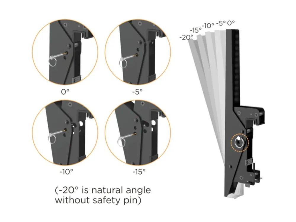 Equip Pro - Klammer - für 3 LCD-Anzeigen - Kunststoff, Aluminium, Stahl - Schwarz, Silber - Bildschirmgröße: 114.3-127 cm (45"-50")