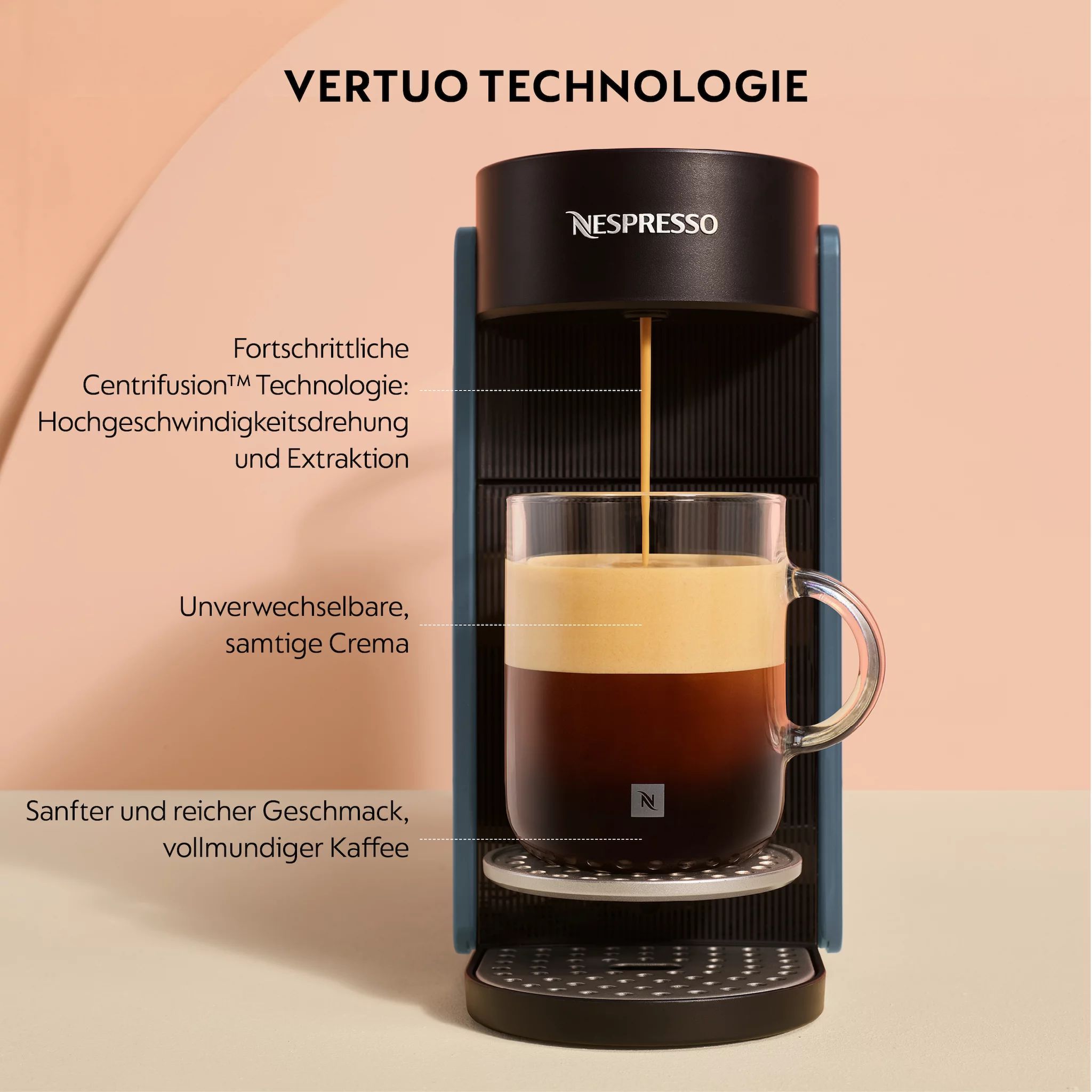 Krups VERTUO Up Nespresso Kapselmaschine XN9404 Ocean Blue