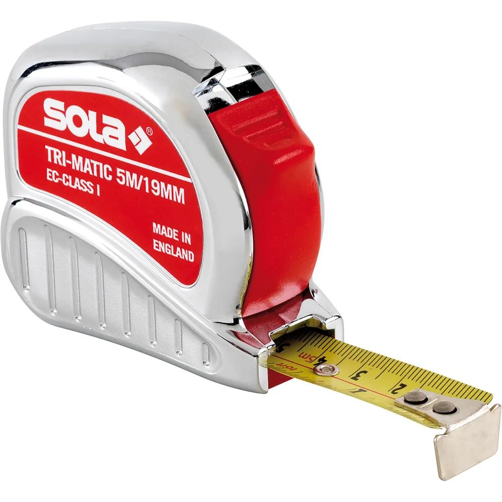 SOLA Rollbandmaß Trimatic 5 m EG-Prüfzeichen Genauigkeit I