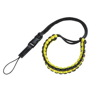 Hama Handschlaufe "Braid 20", Schnellverschluss, Länge 20 cm, Schwarz/Gelb