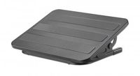 Manhattan Foot Rest, Under-Desk Comfort and Productivity Enhancer, Tilts 300 x 380mm, Rubberised Surface, Black, Lifetime Warranty
