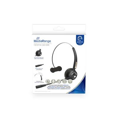 Media Range MediaRange Wireless Mono Headset black