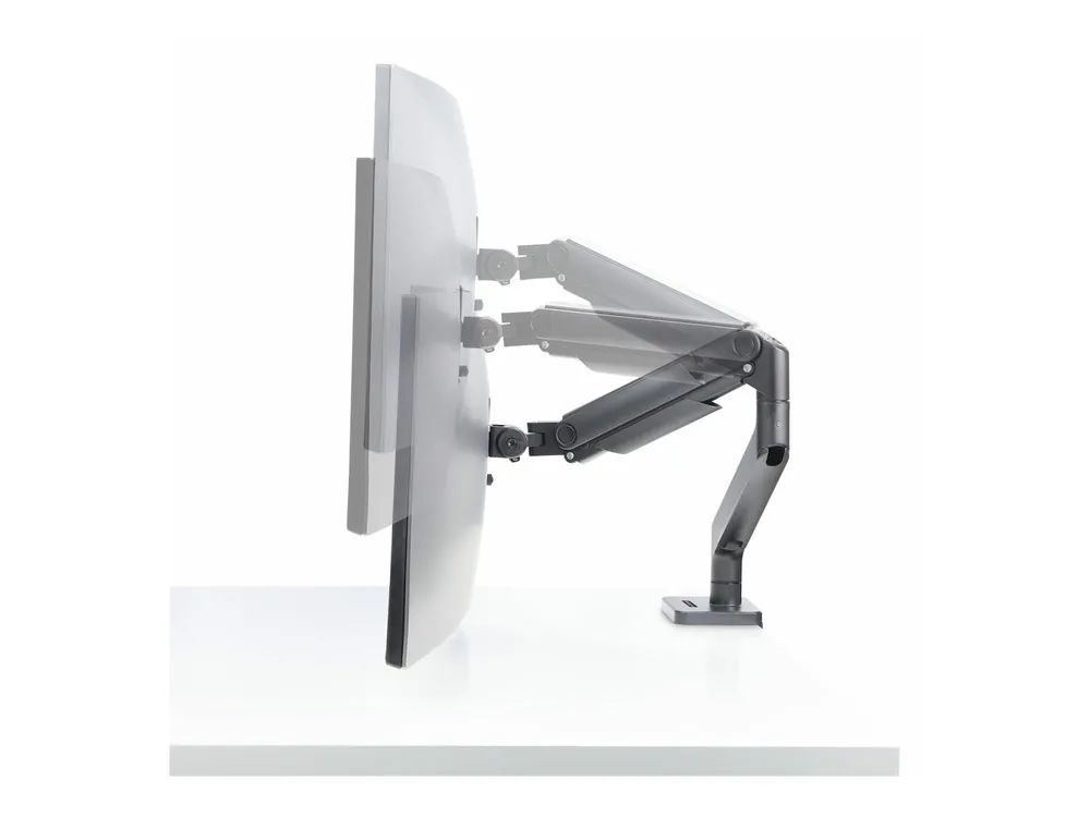StarTech.com Monitor Desk Mount For 49" Ultrawide Curved Screen, Max 44lb - Befestigungskit (Federarm, Schwenkarm, Basis, VESA-Halterung, C-Klemme Montage 10-80 mm, Tüllenmontage 10 - 35 mm)