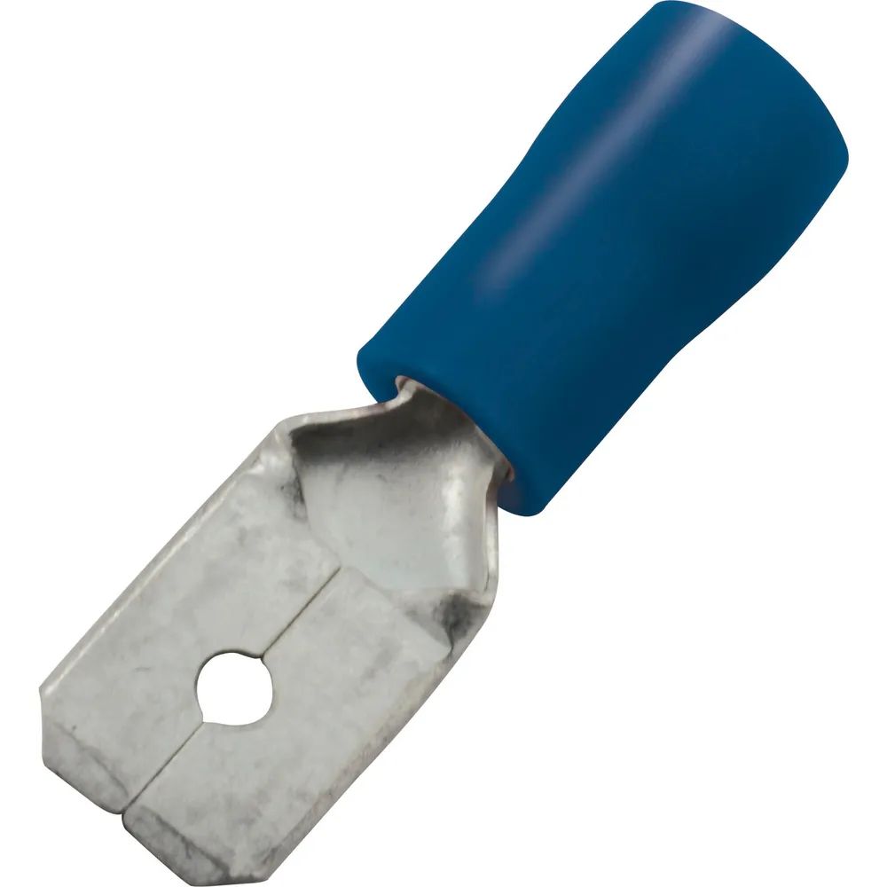 Edler Systems Kabeltechnik GmbH Flachstecker 6,3x0,8 Querschnitt 1 - 2,5 mm² isoliert blau