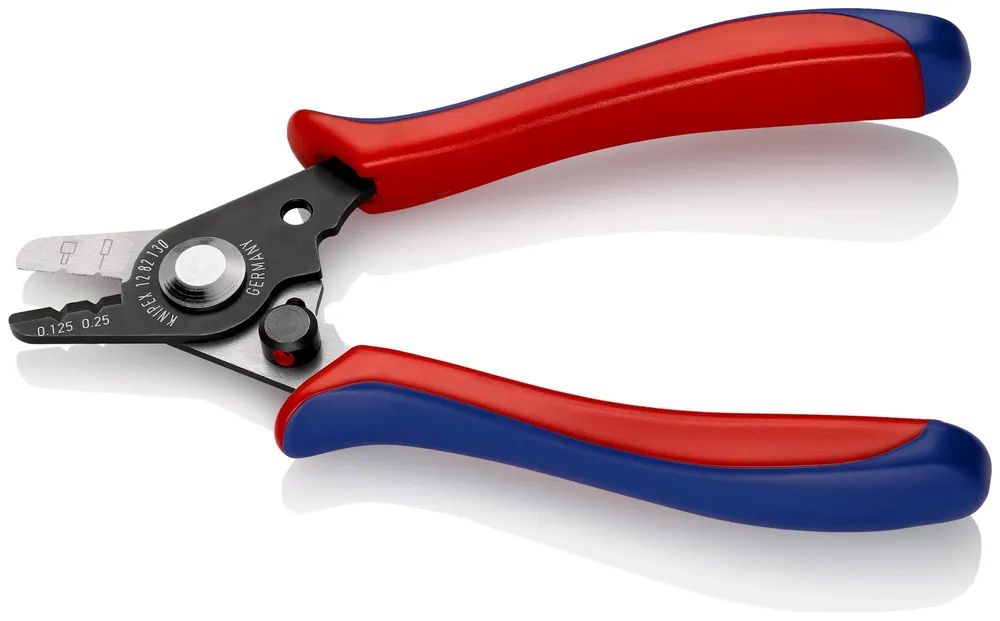 KNIPEX Abisolierzange für Glasfaserkabel mit Kunststoff-Griffhüllen brüniert 130 mm