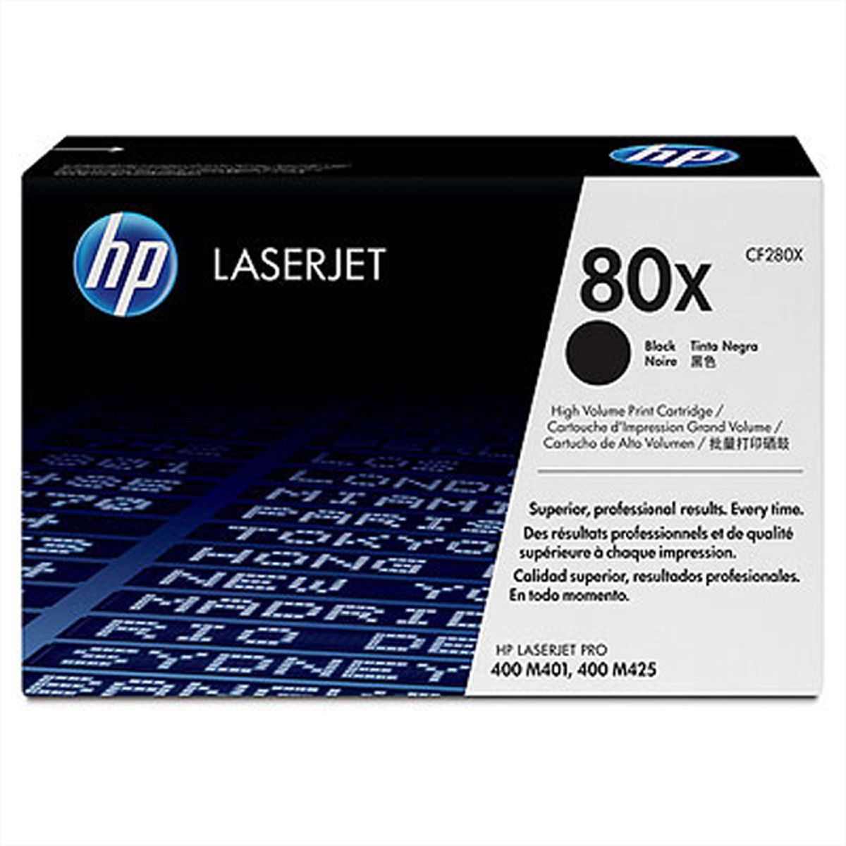 HP 80X - Hohe Ergiebigkeit - Schwarz - original - LaserJet - Tonerpatrone (CF280X)
