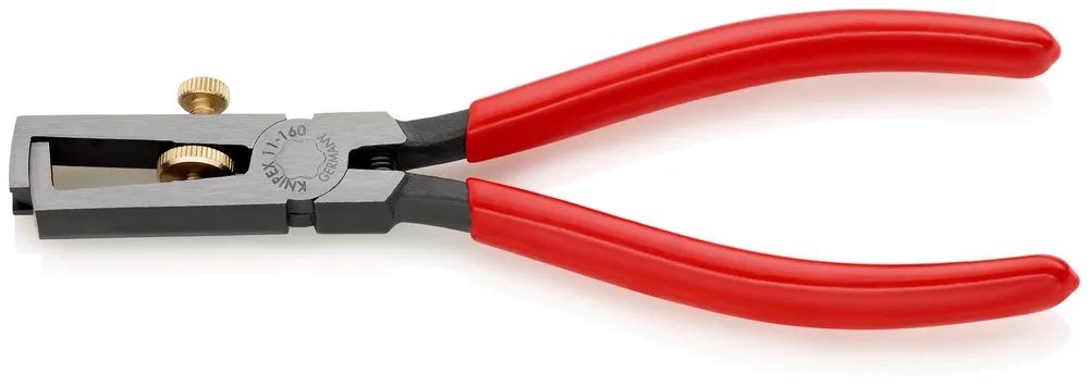 KNIPEX Abisolierzange mit Öffnungsfeder, universal mit Kunststoff überzogen schwarz atramentiert 160 mm
