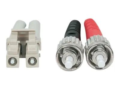 Intellinet Fiber Optic Patch Cable, OM3, ST/LC, 2m, Aqua, Duplex, Multimode, 50/125 µm, LSZH, Fibre, Lifetime Warranty, Polybag - Patch-Kabel - ST multi-mode (M)