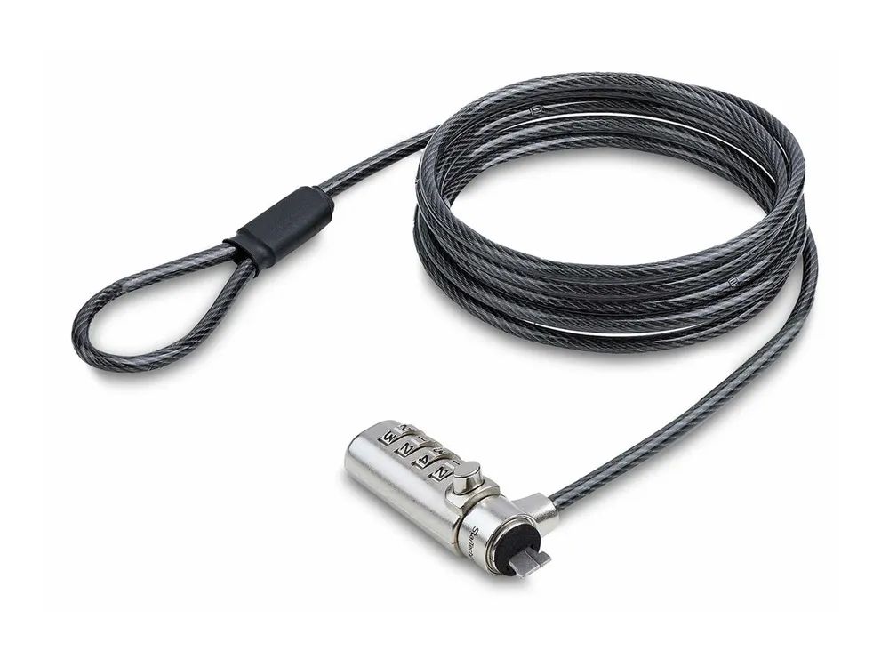 StarTech.com Slim Lock K-Slot Compatible, 6.6ft Combination Locking Cable