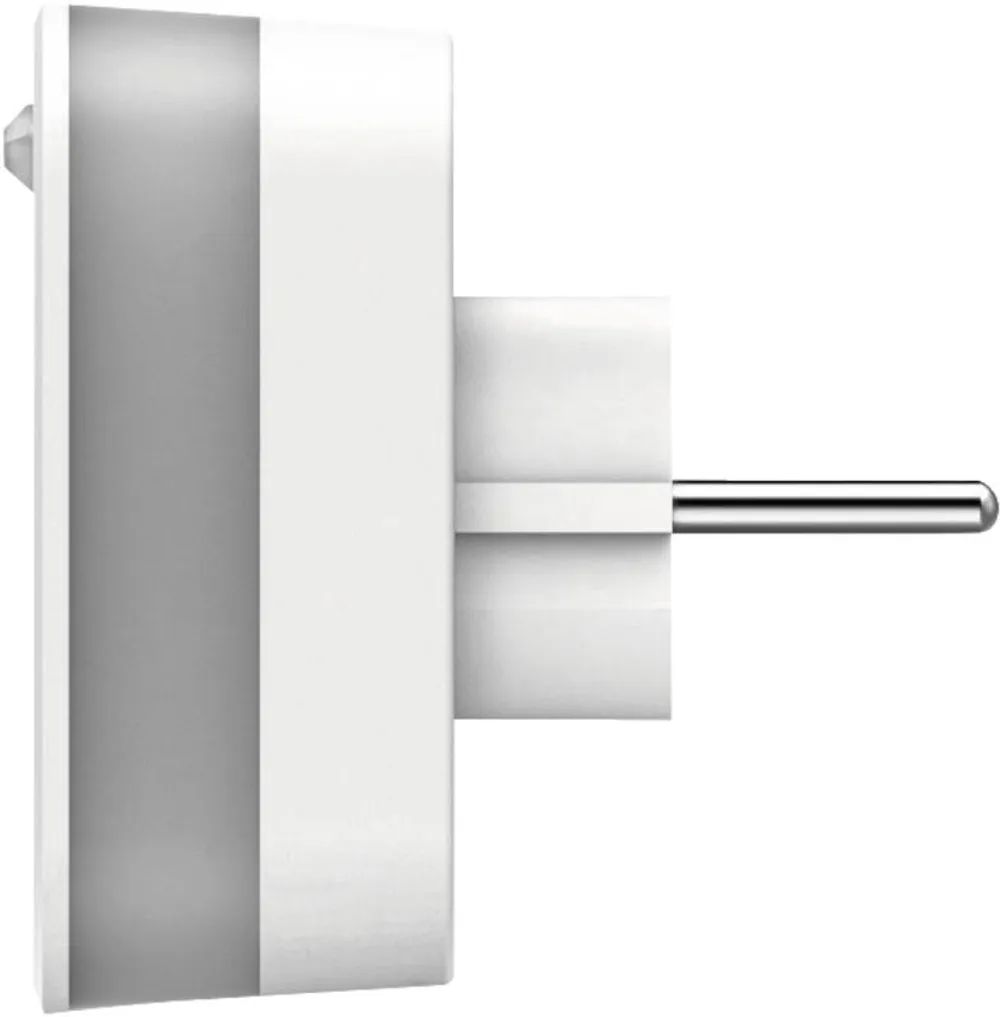 Hama LED-Nachtlicht mit Steckdose, 2 USB-Ausgänge, Bewegungsmelder, Lichtsensor