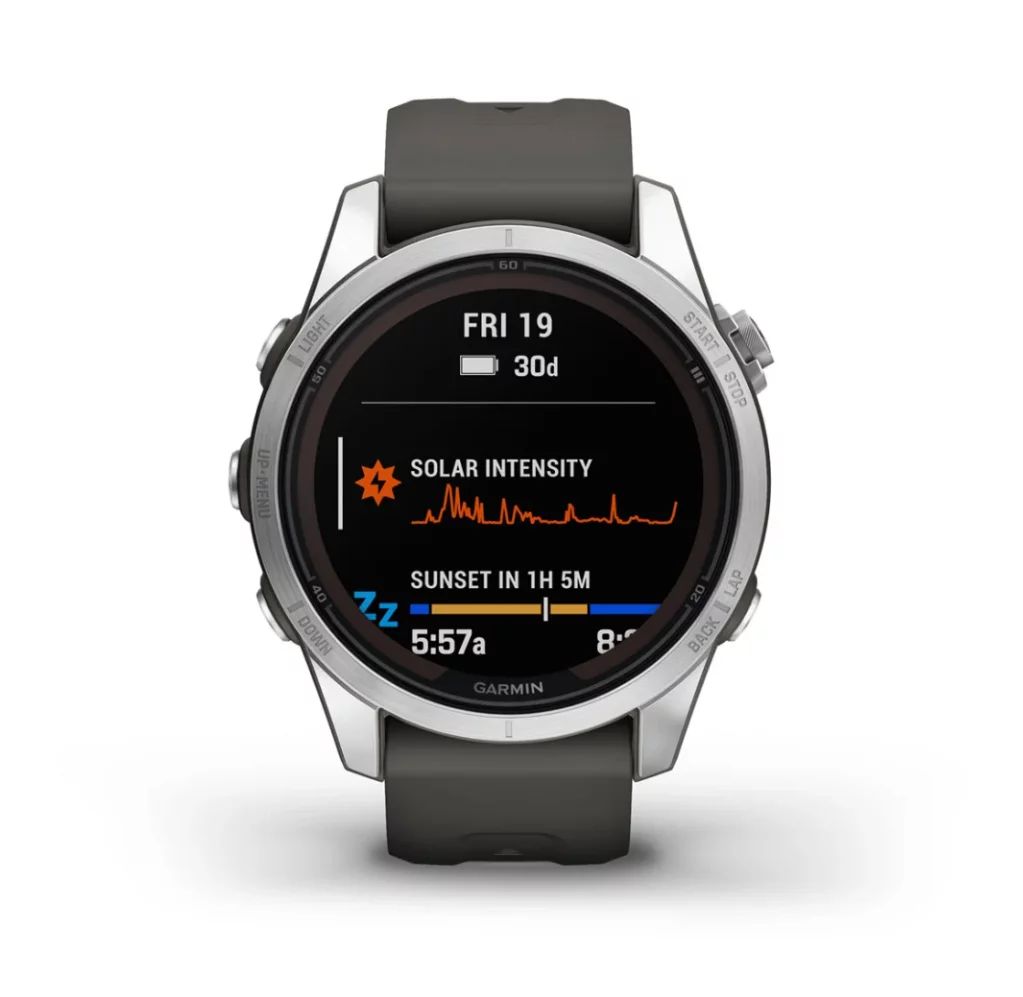 Garmin Fenix 7S Pro Solar, Graphit/Edelstahl