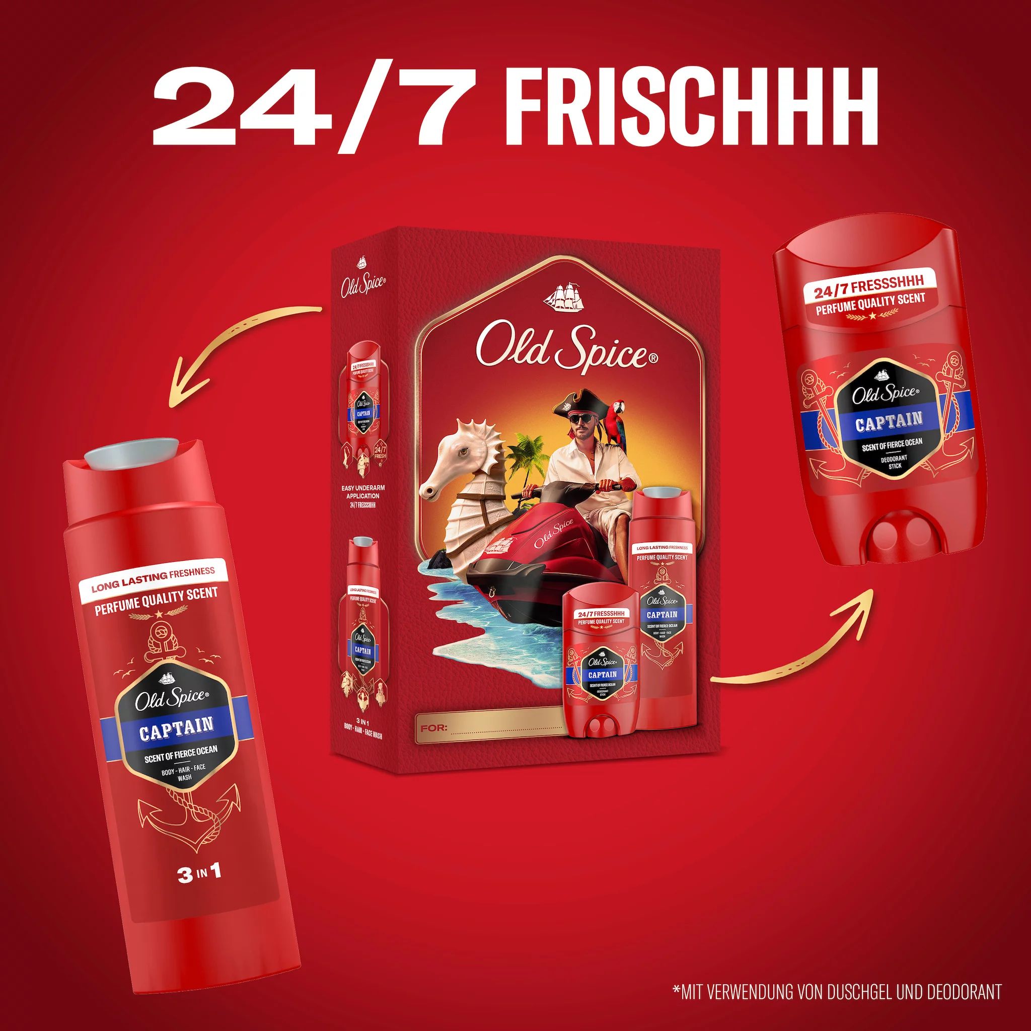 Old Spice Geschenkset Modern Captain (Stick, SG)