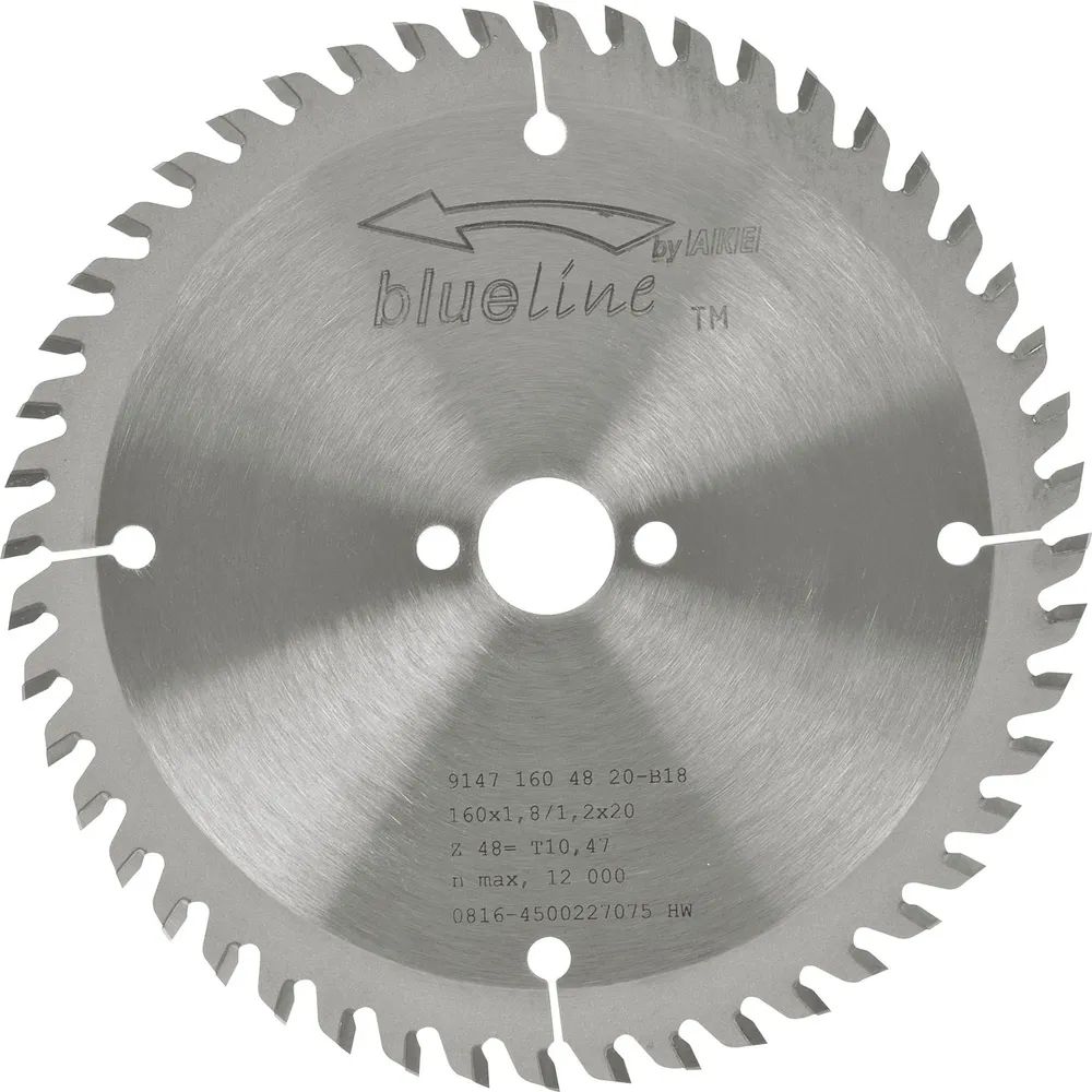 AKE Kreissägeblatt HW ø 160 x 1,2 x 20 mm Z48 Flach-Trapezzahn (FT) positiv