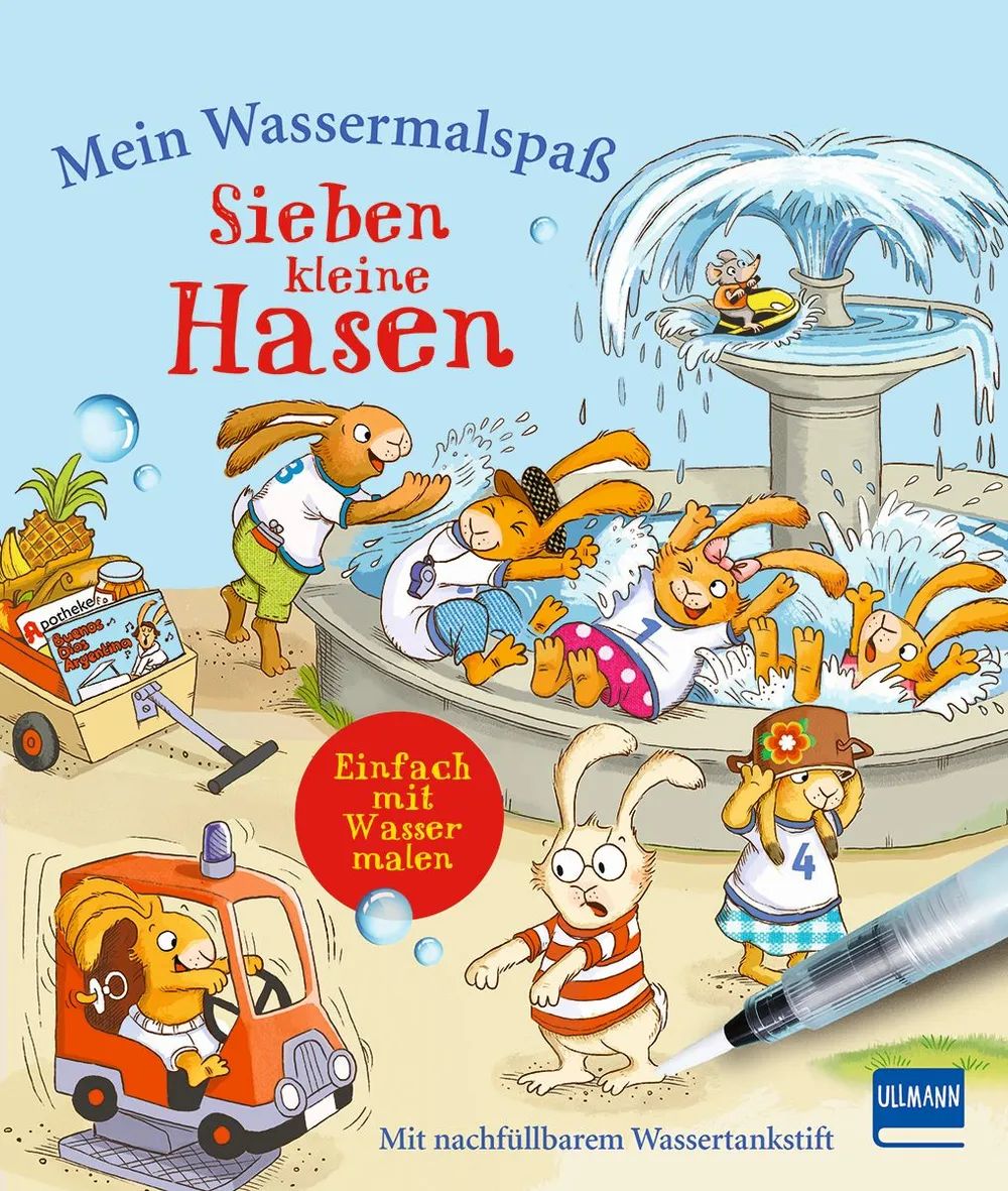 Ullmann Medien GmbH Mein Wassermalspaß - Sieben kleine Hasen