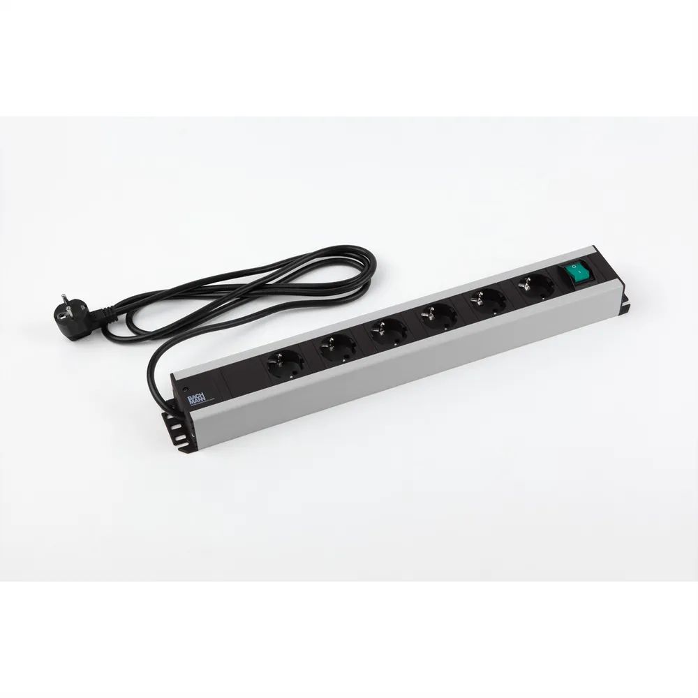 BACHMANN HANDWERKERLEISTE 6xSchutzkontakt, 1xSchalter