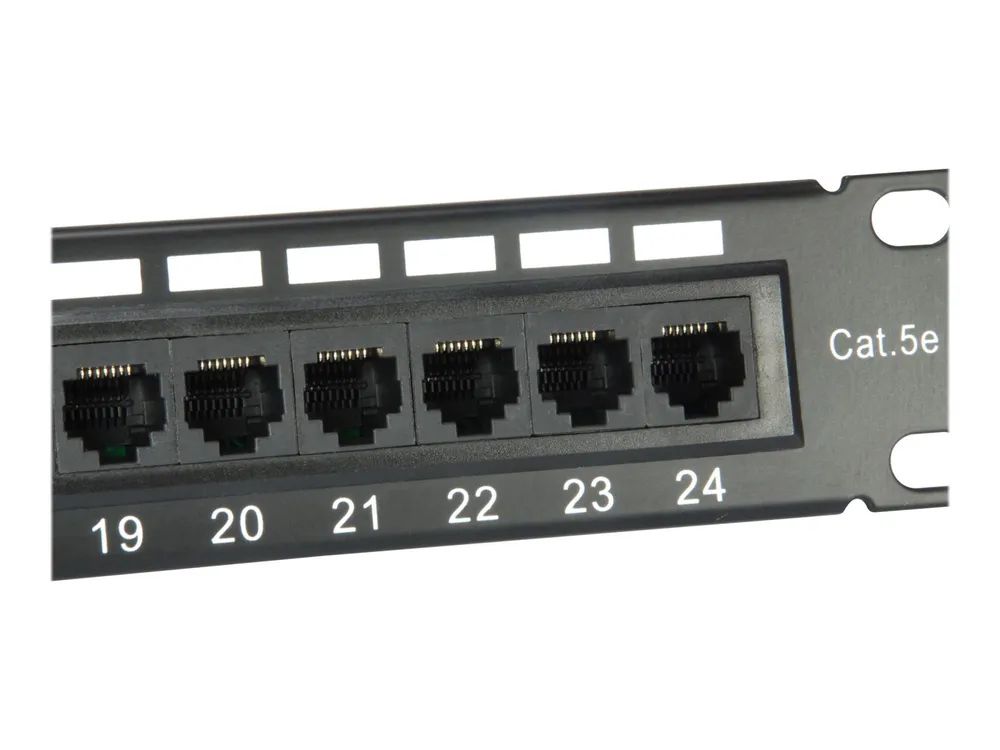 Equip Pro - Patch Panel - CAT 5e - RJ-45 X 24 - Schwarz - 1U - 48.3 cm (19")