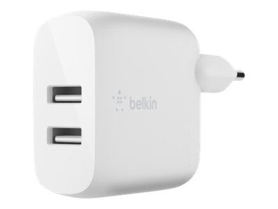 Belkin BoostCharge - Netzteil - 24 Watt - 2 Ausgabeanschlussstellen (USB)