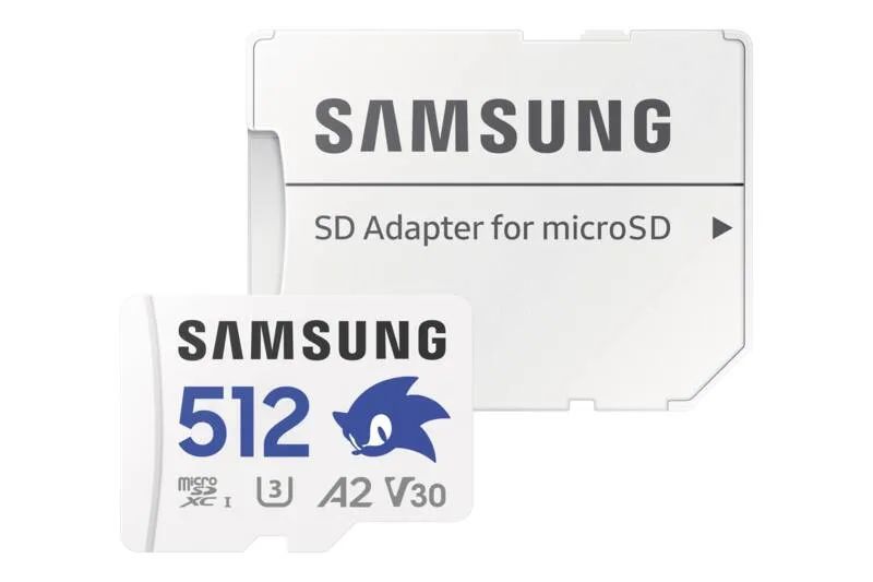 Samsung PRO Plus MB-MD512SA - Sonic the Hedgehog Flash-Speicherkarte (microSDXC-an-SD-Adapter inbegriffen)