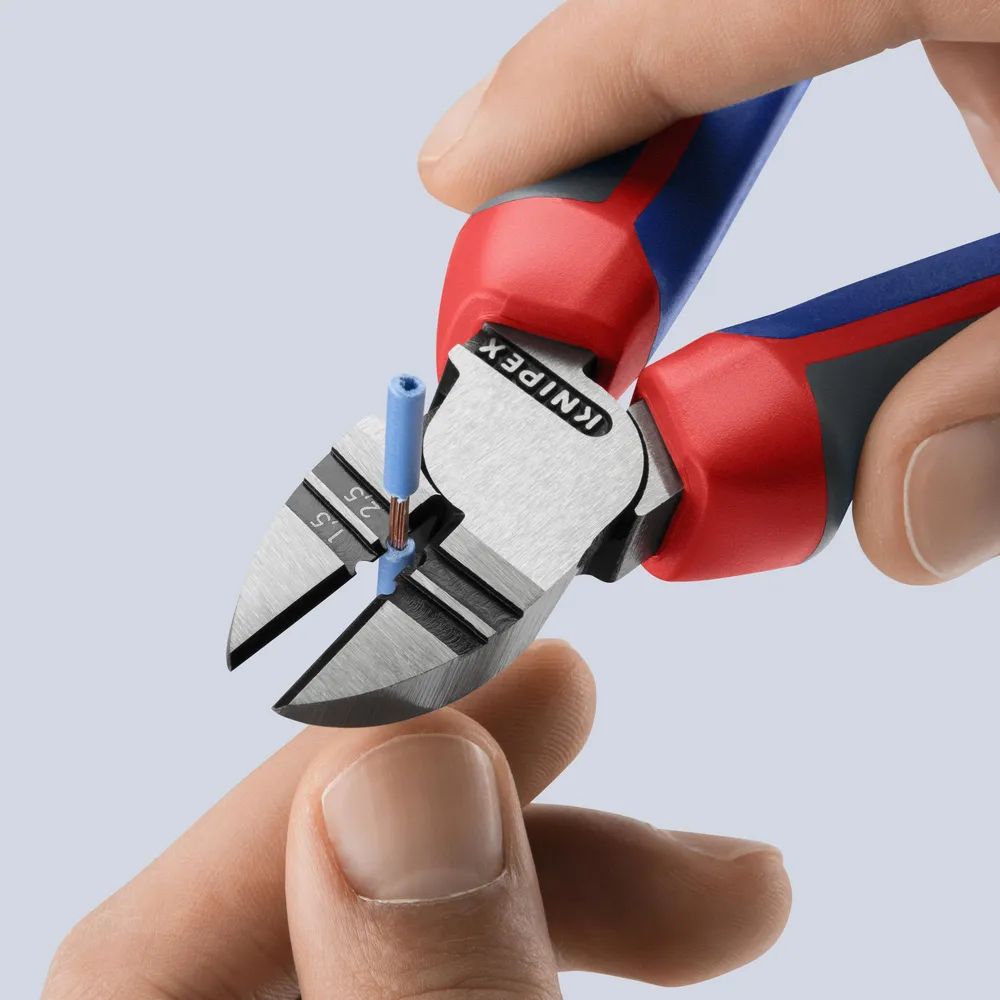 KNIPEX Abisolier-Seitenschneider mit Comfort-Griffen schwarz atramentiert 160 mm