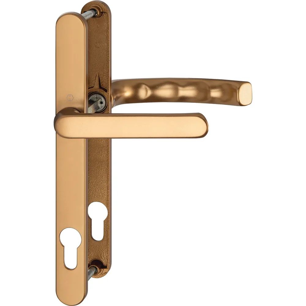 Hoppe Drückergarnitur LIÈGE - Schmalschild 24 mm, Griff flach,67 - 72,bronze